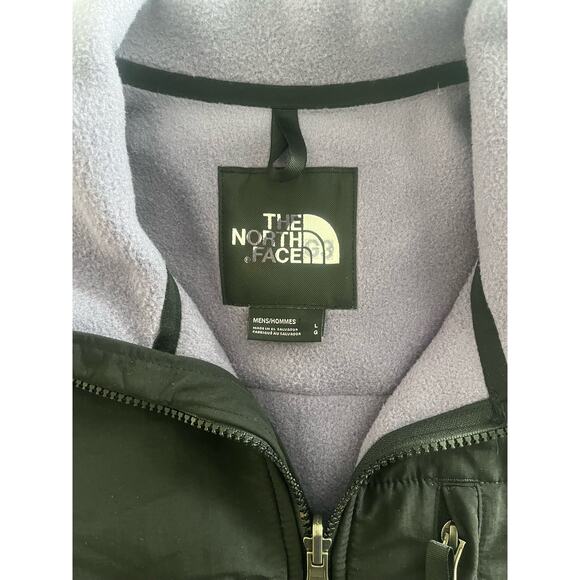 The North Face Men's Full Zip Fleece Vest Jacket Lavender/Black Size L - Picture 5 of 5
